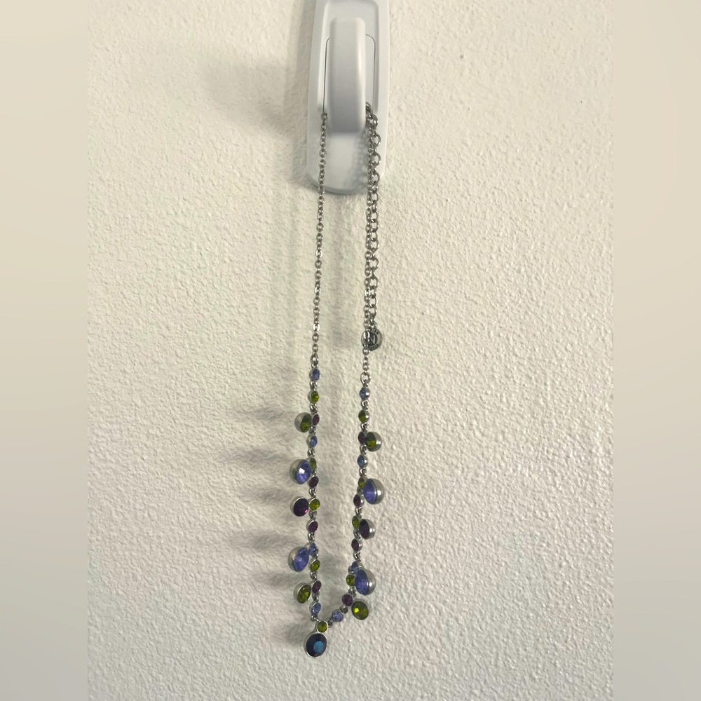 Purple and green sparkly necklace